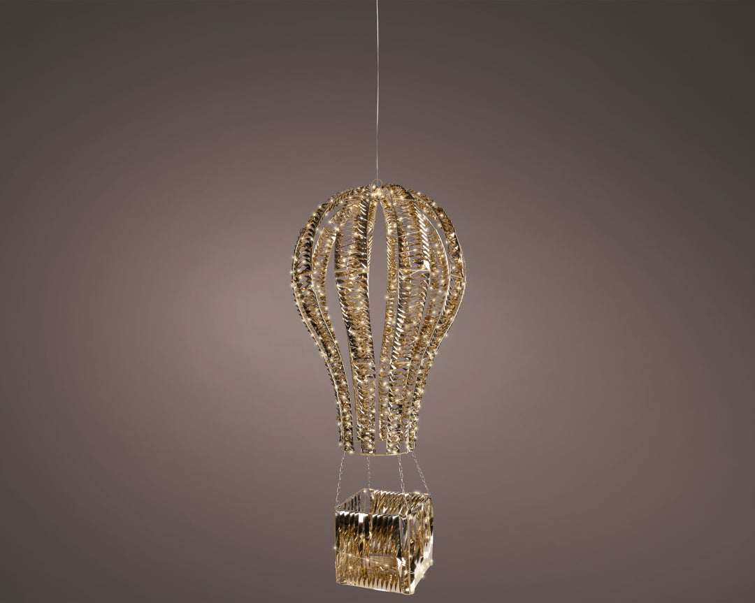 Palloncino LED oro 100 cm da esterno