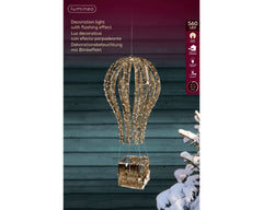 Palloncino LED oro 100 cm da esterno - immagine 2