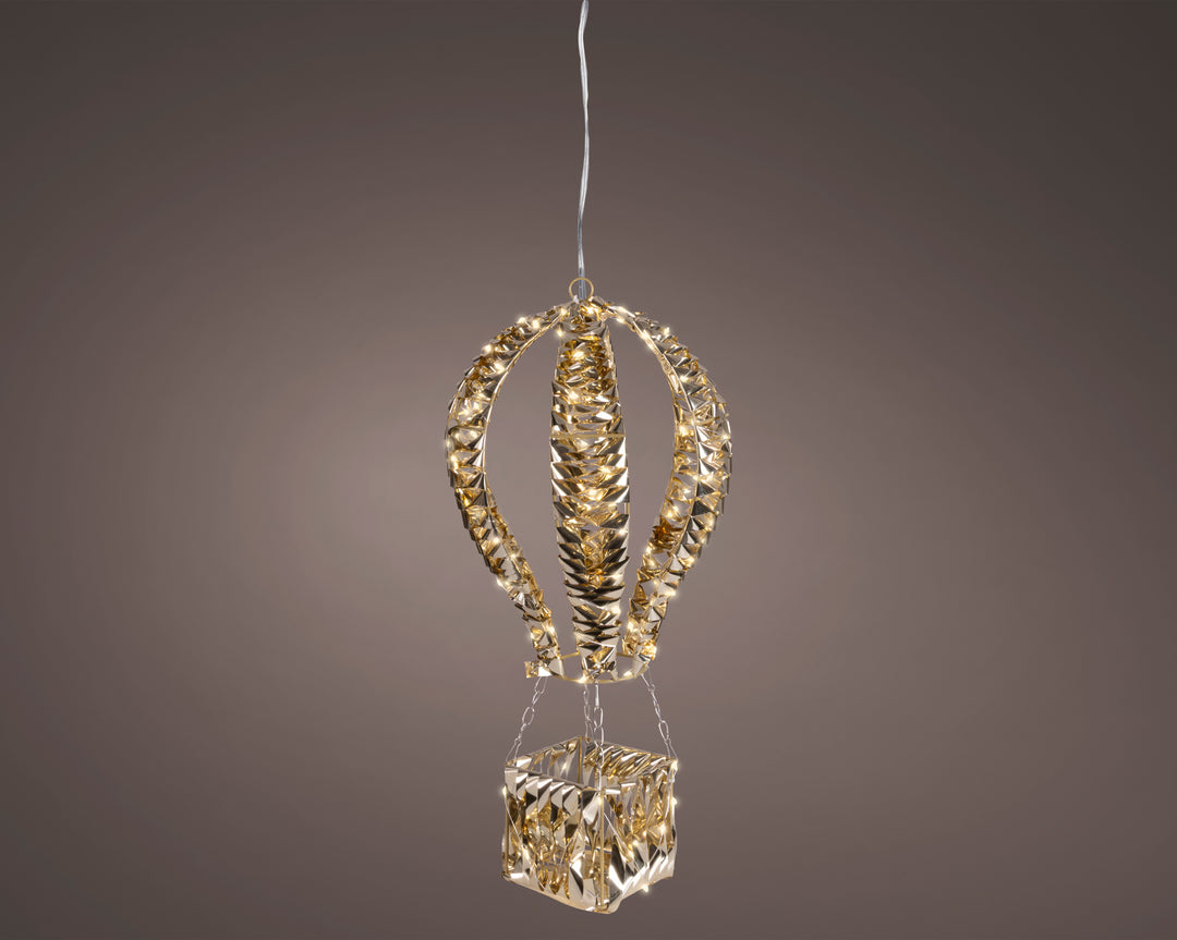 Palloncino LED oro 60 cm da esterno