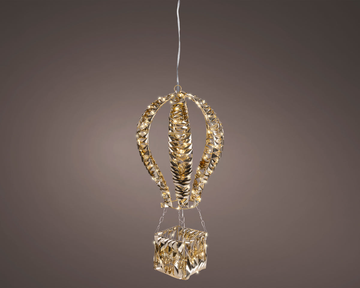 Palloncino LED oro 60 cm da esterno