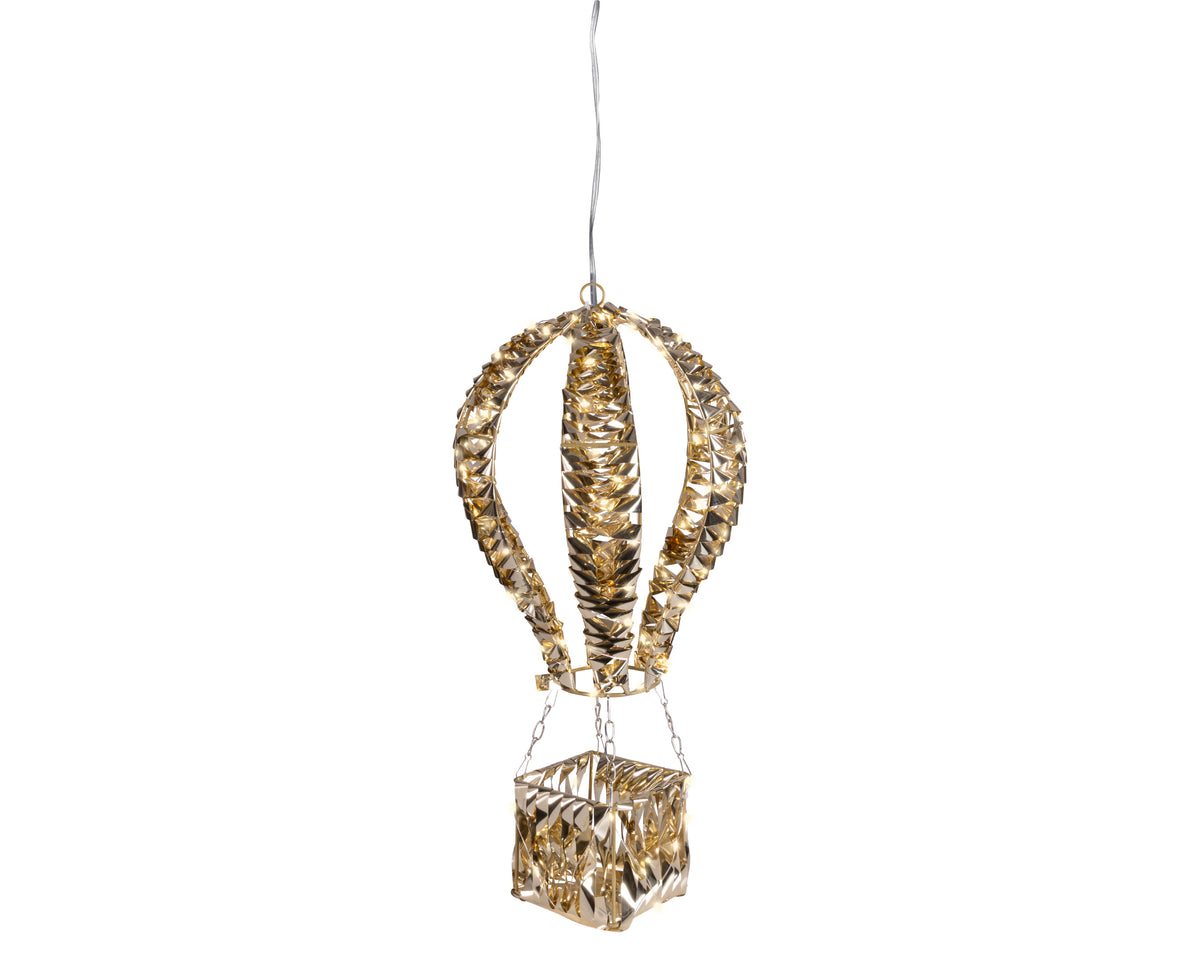 Palloncino LED oro 60 cm da esterno - immagine 2