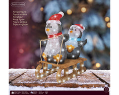 Pinguino LED in acrilico 56,5 cm da esterno - immagine 2