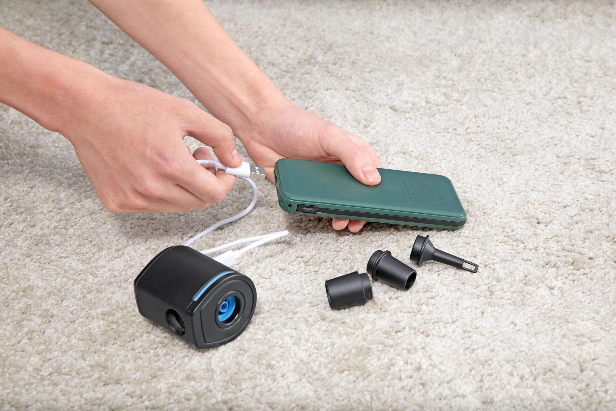 Pompa di Gonfiaggio Elettrica Bestway PowerTouch Pocket USB – 90 L/min con 3 Adattatori