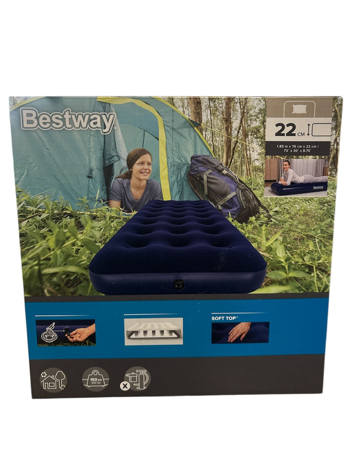 Materasso gonfiabile singolo blu Horizon da 185x76x22 cm