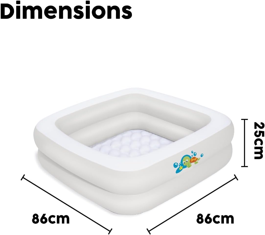 Bestway Piscina Soft Side 51116 - 86x86x25 cm Fondo Gonfiabile