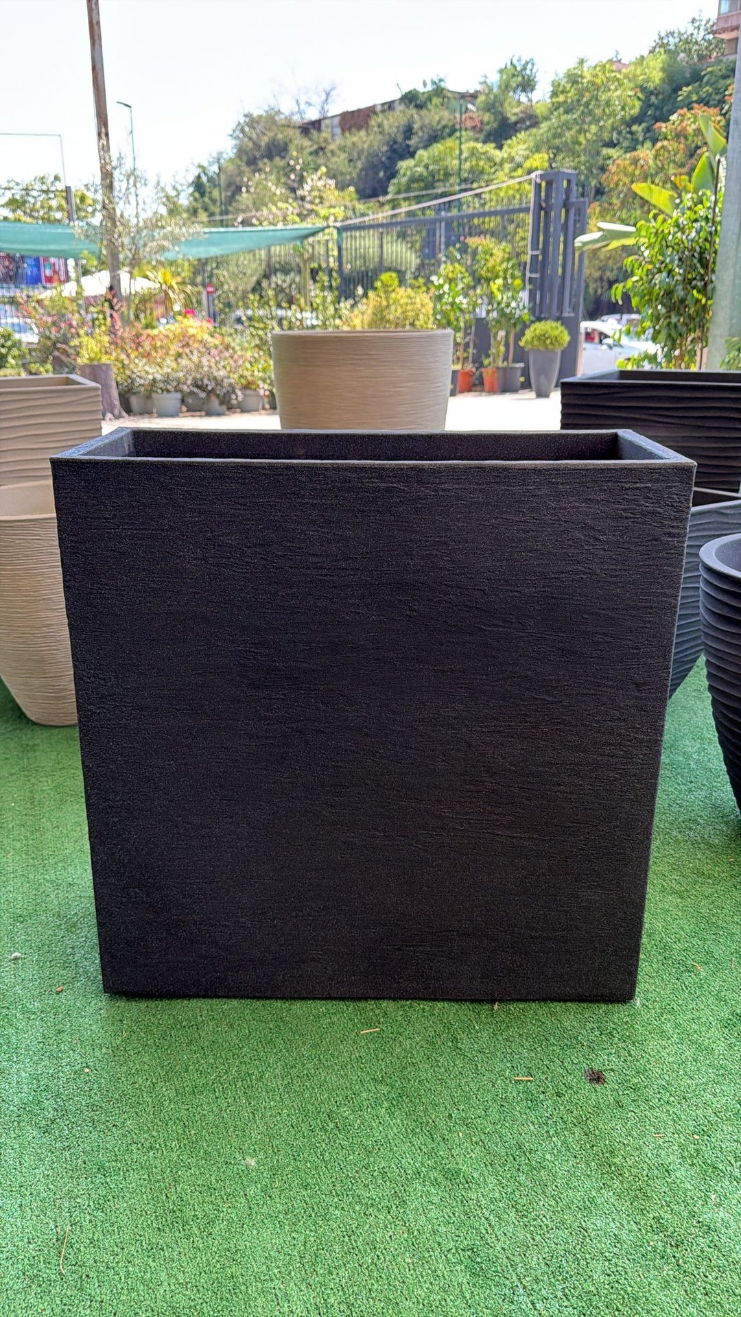 Vaso Rettangolare Antracite 60x60x27