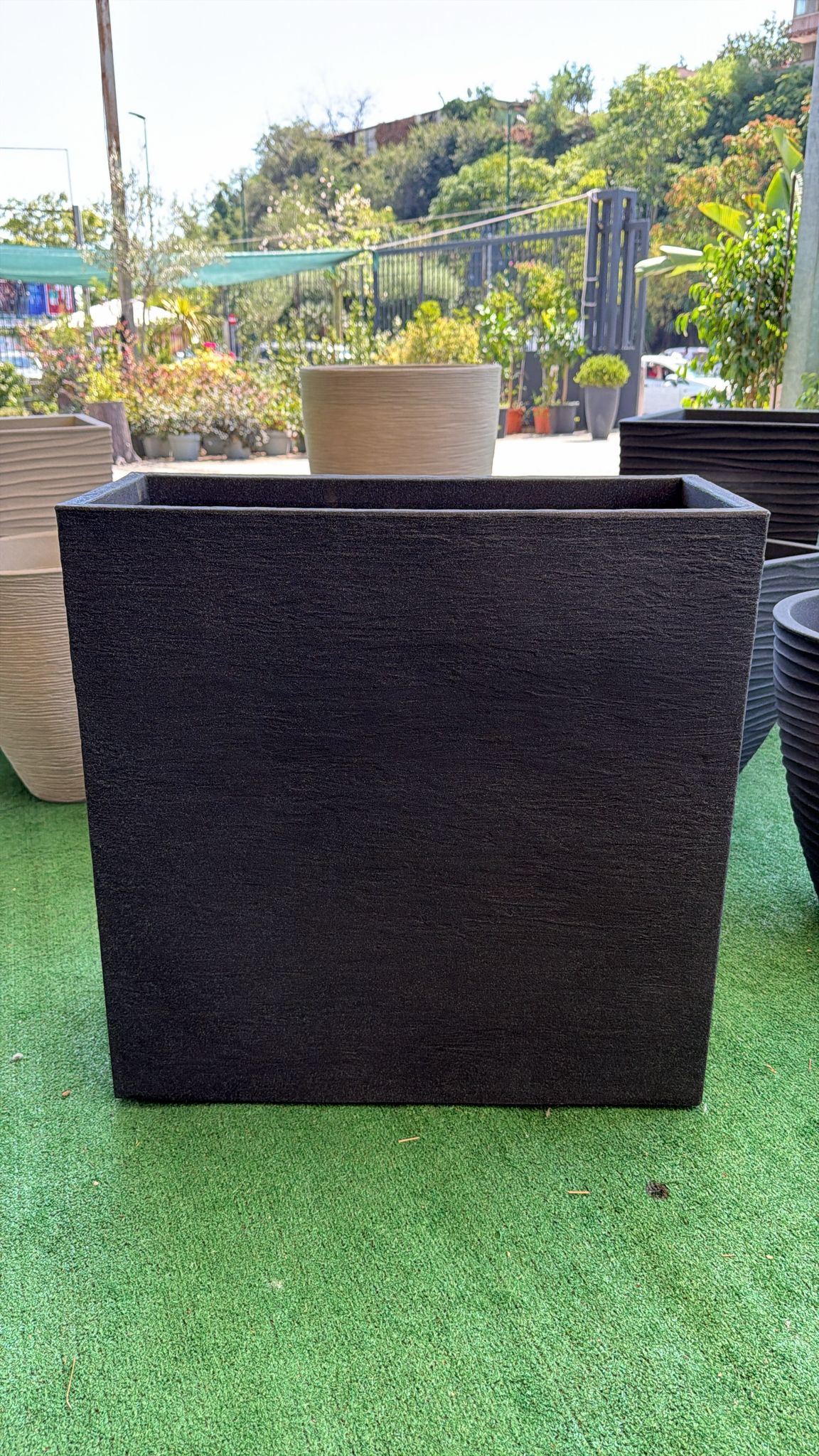 Vaso Rettangolare Antracite 60x60x27