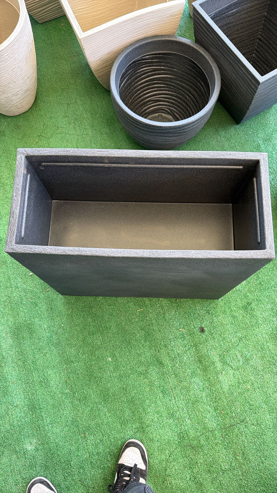 Vaso Rettangolare Antracite 60x60x27