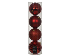 Sfera natalizia infrangibile rossa 14 cm