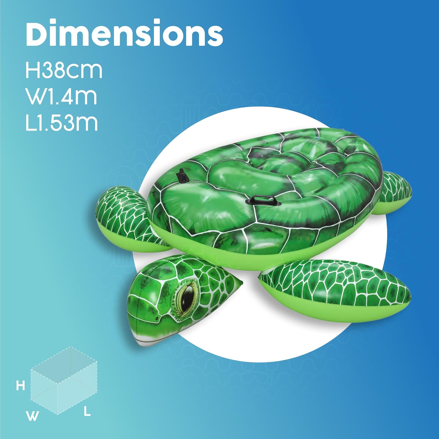 Bestway Tidal Turtle 41524 - Cavalcabile Gonfiabile Tartaruga 150x145 cm